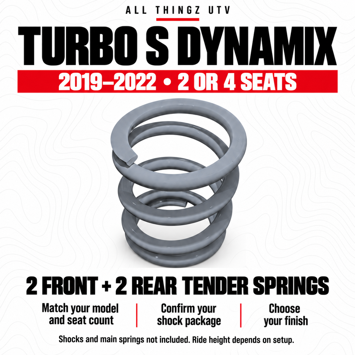 Polaris RZR Turbo S Dynamix Tender Spring Kit — fitment and product selection details