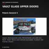 Dirt Warrior Vault Glass Upper Doors — Polaris General 4 — VAULT GLASS UPPER DOORS. Polaris General 4