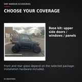 Dirt Warrior Vault Glass Upper Doors — Polaris General 2-SEAT — CHOOSE YOUR COVERAGE. Base kit: upper side doors / windows / panels