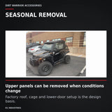 Dirt Warrior Vault Glass Upper Doors — Polaris General 2-SEAT — SEASONAL REMOVAL. Upper panels can be removed when conditions change