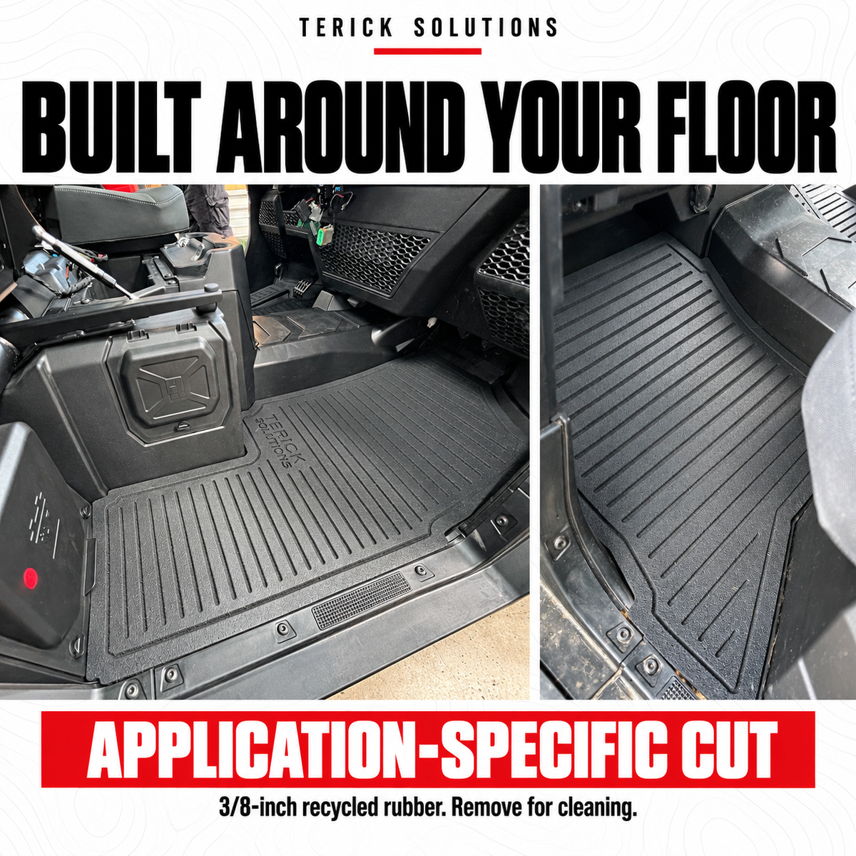 Polaris Ranger XD 1500 Rubber Floor Mats | Terick Solutions — product details and selection guide