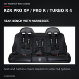 UTVMA RZR Pro XP / Pro R / Turbo R 4 Rear Bench with Harnesses — RZR PRO XP / PRO R / TURBO R 4. REAR BENCH WITH HARNESSES
