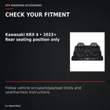 UTVMA Kawasaki KRX 4 Rear Bench Seat with Harnesses (2023+) — CHECK YOUR FITMENT. Kawasaki KRX 4 • 2023+; Rear seating position only