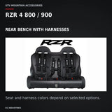 UTVMA RZR 4 800 / 900 Rear Bench with Harnesses (2010–2014) — RZR 4 800 / 900. REAR BENCH WITH HARNESSES
