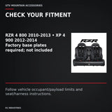 UTVMA RZR 4 800 / 900 Rear Bench with Harnesses (2010–2014) — CHECK YOUR FITMENT. RZR 4 800 2010–2013 • XP 4 900 2012–2014; Factory base plates required; not included