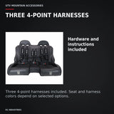UTVMA RZR 1000 / 900 Elite Bench Seat with Harnesses — THREE 4-POINT HARNESSES. Hardware and instructions included