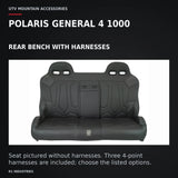 UTVMA Polaris General 4 1000 Rear Bench with Harnesses (2017+) — POLARIS GENERAL 4 1000. REAR BENCH WITH HARNESSES