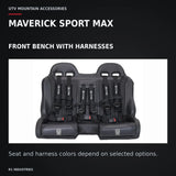 UTVMA Maverick Sport MAX Front Bench with Harnesses (2019+) — MAVERICK SPORT MAX. FRONT BENCH WITH HARNESSES
