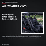 UTVMA Maverick Sport MAX Front Bench with Harnesses (2019+) — ALL-WEATHER VINYL. Choose your listed seat and harness options