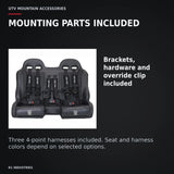 UTVMA Maverick Sport MAX Front Bench with Harnesses (2019+) — MOUNTING PARTS INCLUDED. Brackets, hardware and override clip included