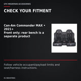 UTVMA Commander MAX Front Bench with Harnesses (2021+) — CHECK YOUR FITMENT. Can-Am Commander MAX • 2021+; Front only; rear bench is a separate product