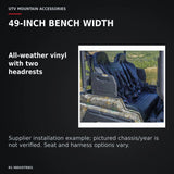 UTVMA Wolverine RMAX 4 Compact Rear Bench with Harnesses (2025+) — 49-INCH BENCH WIDTH. All-weather vinyl with two headrests