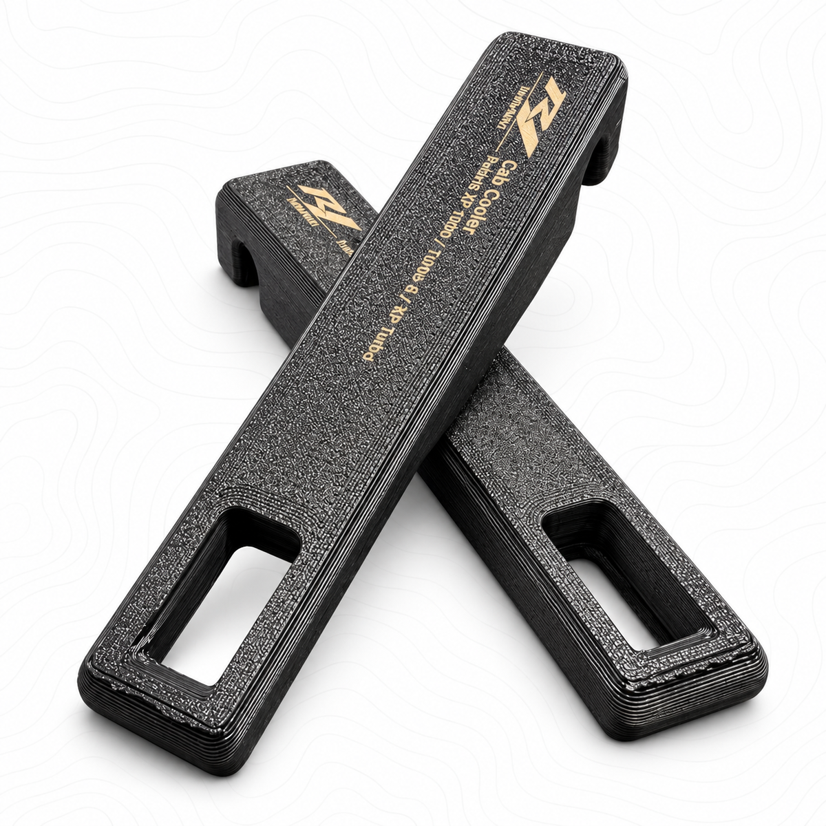 Angled view of two R1 Industries cab cooler latches