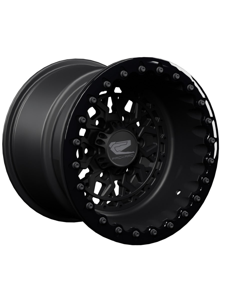 15″ Billet Aluminum Beadlock Wheel for Can-Am Maverick R (Packard Apollo Midnight) — manufacturer product photo