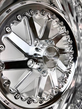 15″ Billet Aluminum Wheel for RZR Pro R (Packard Cyclone Polished Silver) — manufacturer product image