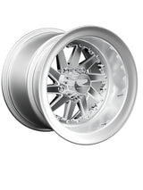 15″ Billet Aluminum Wheel for RZR Pro R (Packard Cyclone Polished Silver) — manufacturer product image