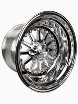 15″ Billet Aluminum Wheel for Can-Am Maverick R (Packard Element Polished Silver) — manufacturer product image