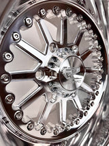 15″ Billet Aluminum Wheel for Can-Am Maverick R (Packard Element Polished Silver) — manufacturer product image