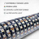R1 Fatty Whips dense RGBW LEDs with crystal clear heat shrink