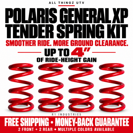 General XP tender springs: smoother ride, more ground clearance and up to 4 inches of ride-height gain