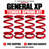 Polaris General XP tender spring kit storefront graphic with four red springs and multiple color options.