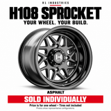 Hostile H108 wheel design and finish guide — sold individually; tires not included