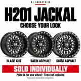 Hostile H201 wheel design and finish guide — wheels sold individually; tires not included
