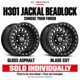 Hostile H301 wheel design and finish guide — wheels sold individually; tires not included