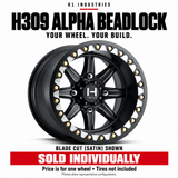 Hostile H309 wheel design and finish guide — wheels sold individually; tires not included