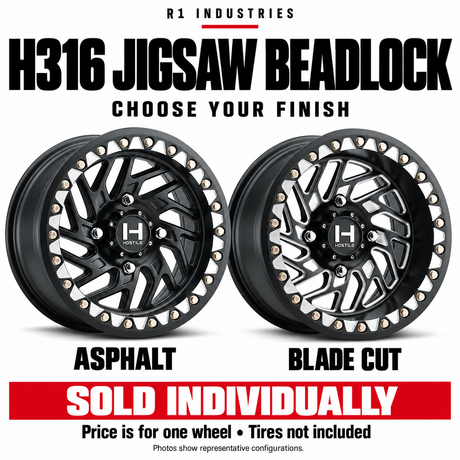 Hostile H316 UTV wheel — Blade Cut — deep profile