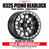 Hostile H325 wheel design and finish guide — wheels sold individually; tires not included