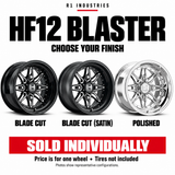 Hostile HF12 wheel design and finish guide — wheels sold individually; tires not included