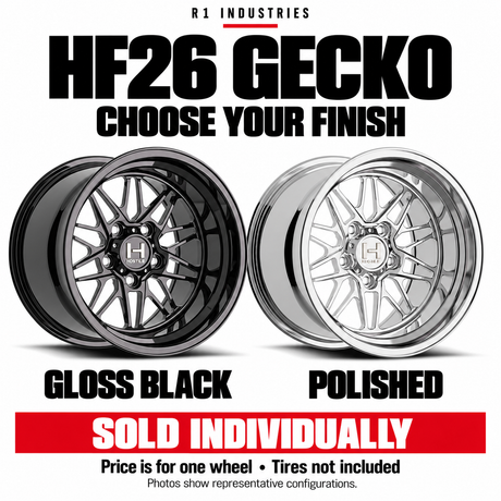 Hostile HF26 Gecko 5 Lug UTV Wheel - Gloss Black