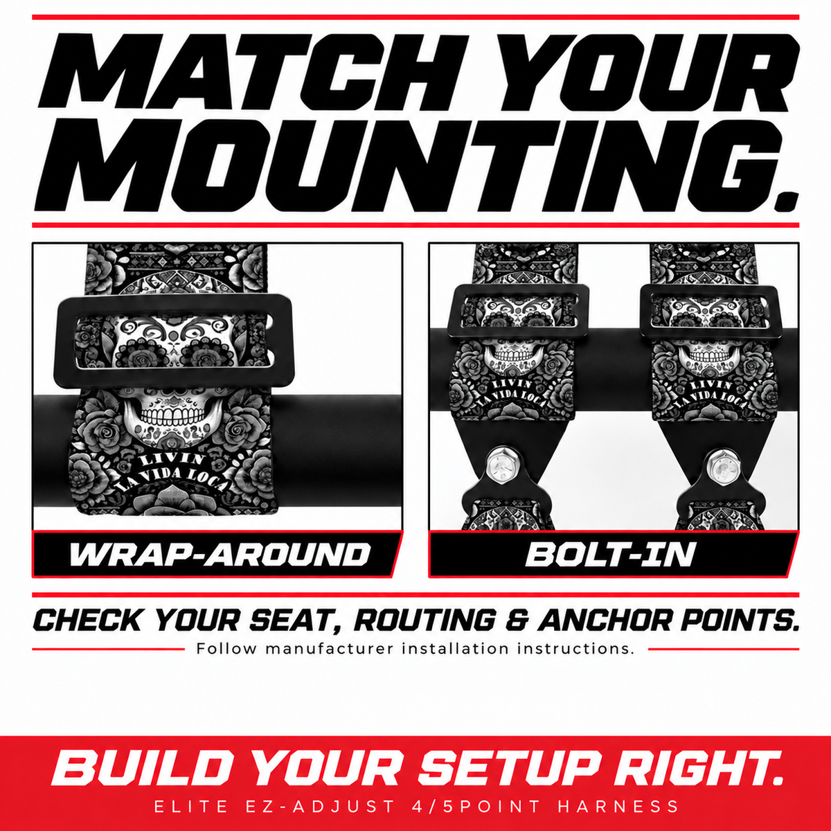 Elite EZ-Adjust harness mounting details