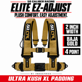 Elite EZ-Adjust 4/5-Point UTV Harness — 2" width / Baja Gold / 4 Point