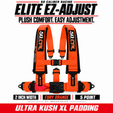 Elite EZ-Adjust 4/5-Point UTV Harness — 2" width / Fury Orange / 5 Point