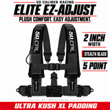 Elite EZ-Adjust 4/5-Point UTV Harness — 2" width / Stealth Black / 5 Point