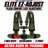 Elite EZ-Adjust 4/5-Point UTV Harness — 2" width / Recon Green / 5 Point