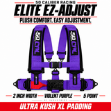 Elite EZ-Adjust 4/5-Point UTV Harness — 2" width / Violent Purple / 5 Point