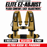 Elite EZ-Adjust 4/5-Point UTV Harness — 3" width / Baja Gold / 4 Point