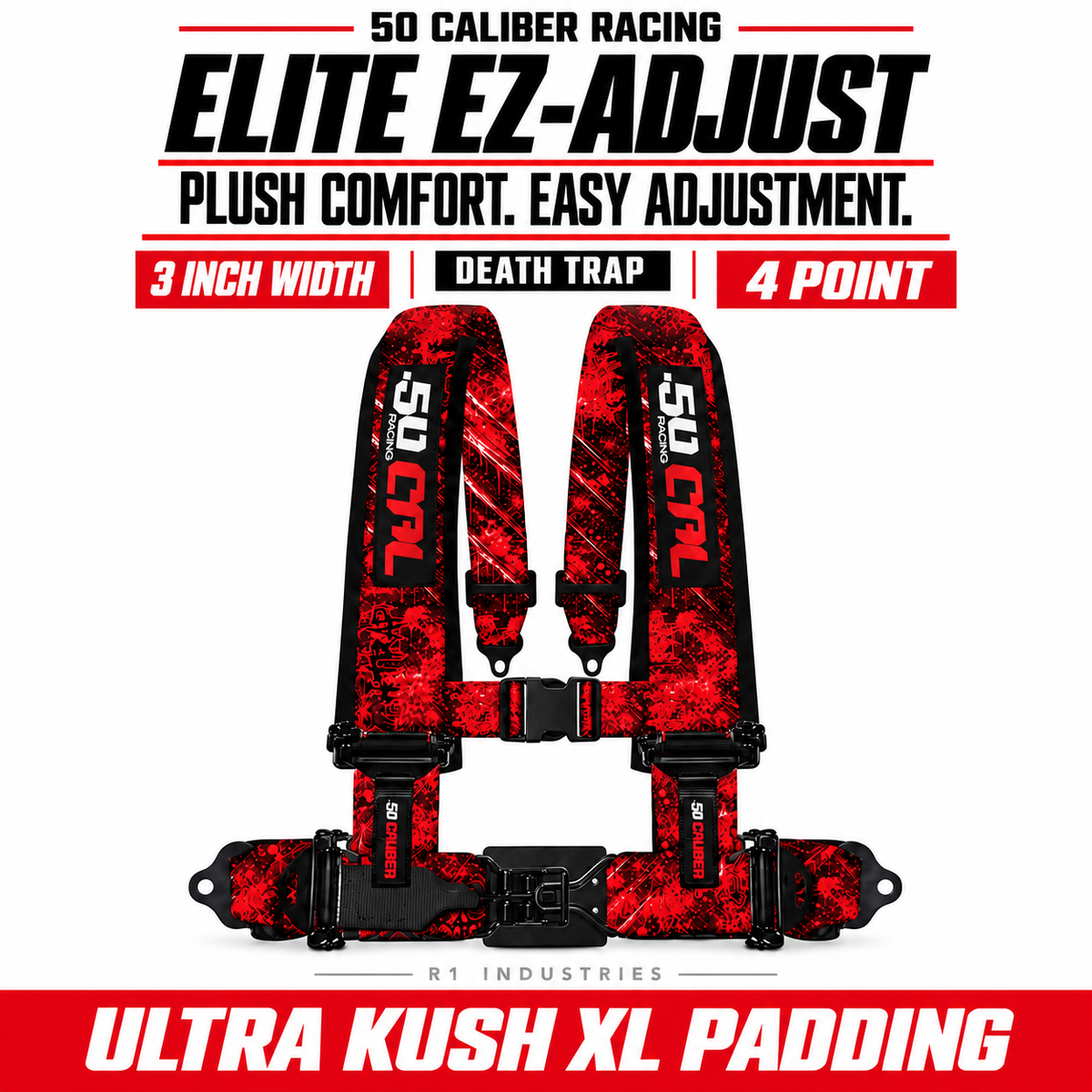 Elite EZ-Adjust 4/5-Point UTV Harness — 3" width / Death Trap / 4 Point
