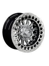 15″ Billet Aluminum Beadlock Wheel for Can-Am Maverick R (Packard Cyclone Silver) — Manufacturer studio configuration preview — cycl slv 139.7 blkb pblv3 7