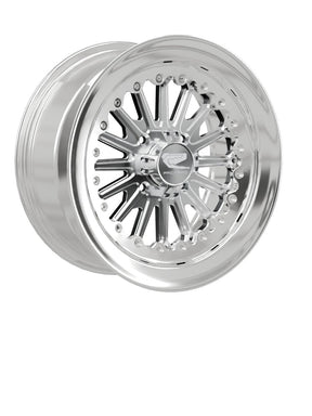 15″ Billet Aluminum UTV Wheel (Packard Element Polished Silver, 4x110) — Manufacturer studio configuration preview — elem slv 110 polb 7
