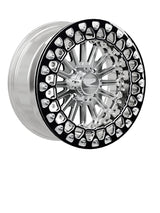 15″ Billet Aluminum UTV Beadlock Wheel (Packard Element Polished Silver, 4x110) — Manufacturer studio configuration preview — elem slv 110 polb blv3 7