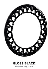 15″ Billet Aluminum UTV Beadlock Wheel (Packard V2 Super Star Black, 4x110) — Ring option — ring gloss black v3