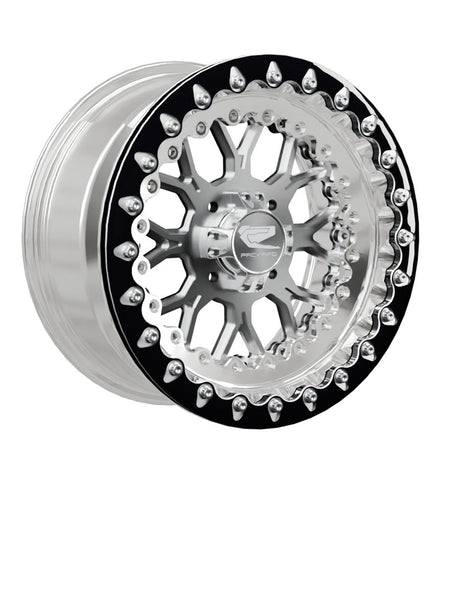 Packard Wishbone forged polished beadlock silver 4x110 UTV wheel