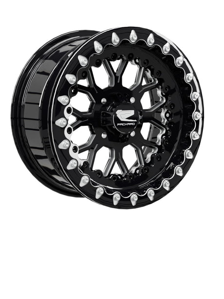 Packard Performance Wishbone FF Forged Beadlock Wheel - Gloss Black 4x110