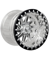 Packard cyclone ff forged polished beadlock silver rzr pro r 5x4 5 — manufacturer configuration rendering; representative image, not a photograph.