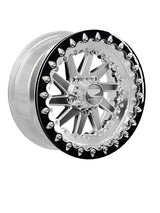 Packard cyclone ff forged polished beadlock silver rzr pro r 5x4 5 — manufacturer configuration rendering; representative image, not a photograph.