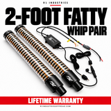 R1 Industries 2-FOOT FATTY WHIP PAIR — RGBW LED whip configuration — Lifetime Warranty